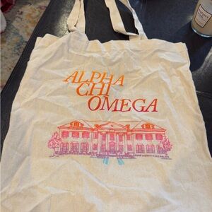 Alpha Chi Omega Cream Tote Bag
